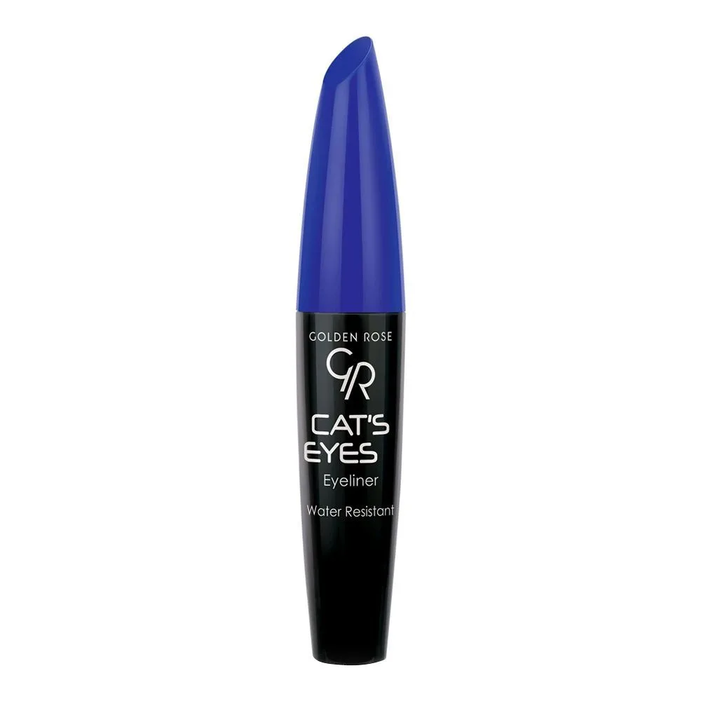 خط چشم گلدن رز رنگ آبی مدل cat eyes خط چشم گلدن رز رنگ آبی مدل cat eyes
