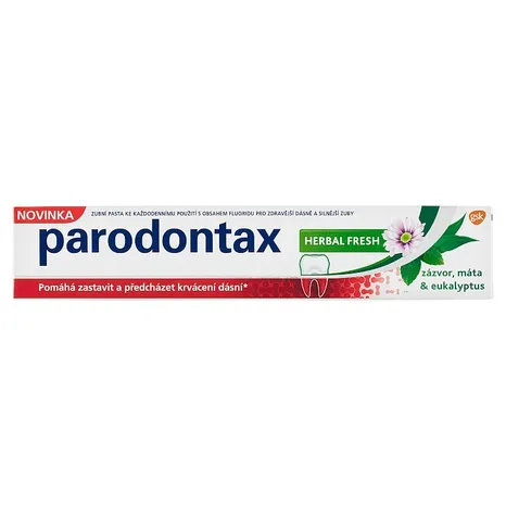 خمیر دندان حاوی زنجبیل، نعناع و اکالیپتوس پارودونتکس HERBAL FRESH تازگی و طراوت خمیر دندان حاوی زنجبیل، نعناع و اکالیپتوس پارودونتکس HERBAL FRESH تازگی و طراوت