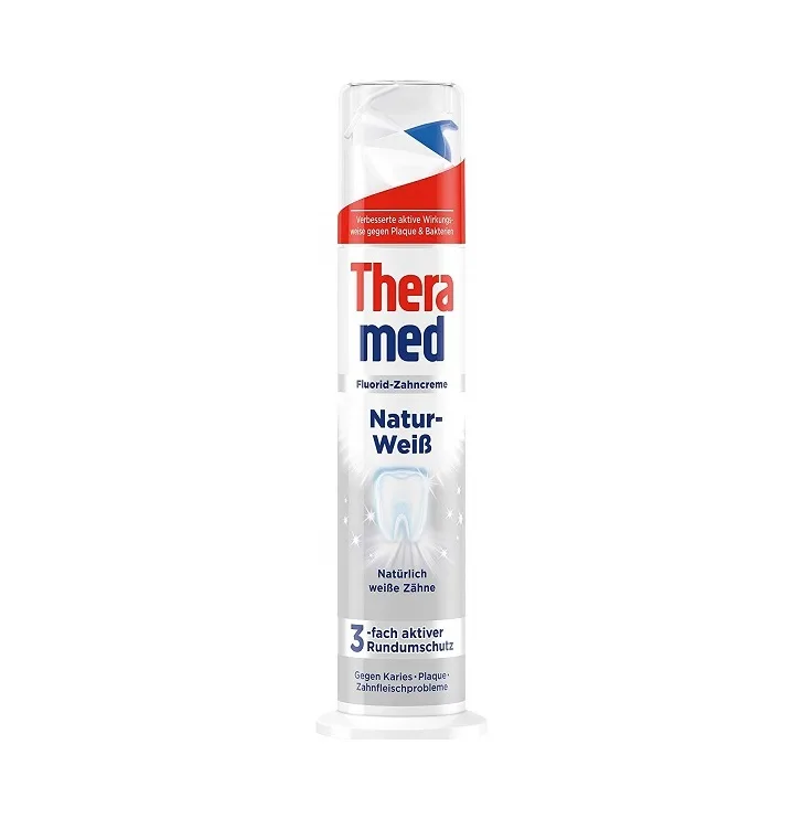 خمیر دندان سفیدکننده و ضد جرم ترامد Thera med مدل Natur Waib ــ ۱۰۰ میل