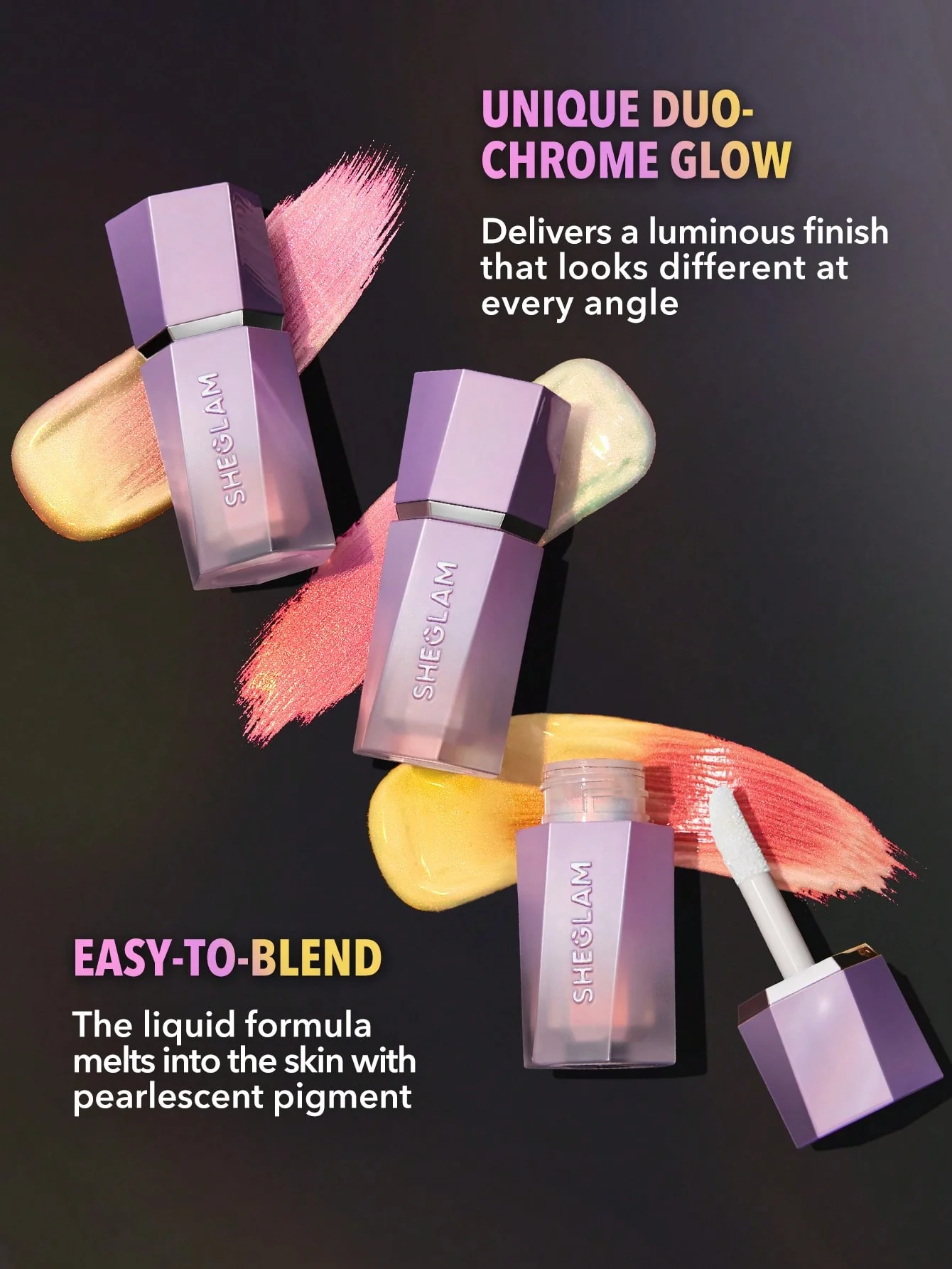 هایلایتر کروماتیک شیگلم موجود در سه رنگ GLOW BLOOM CHROMA