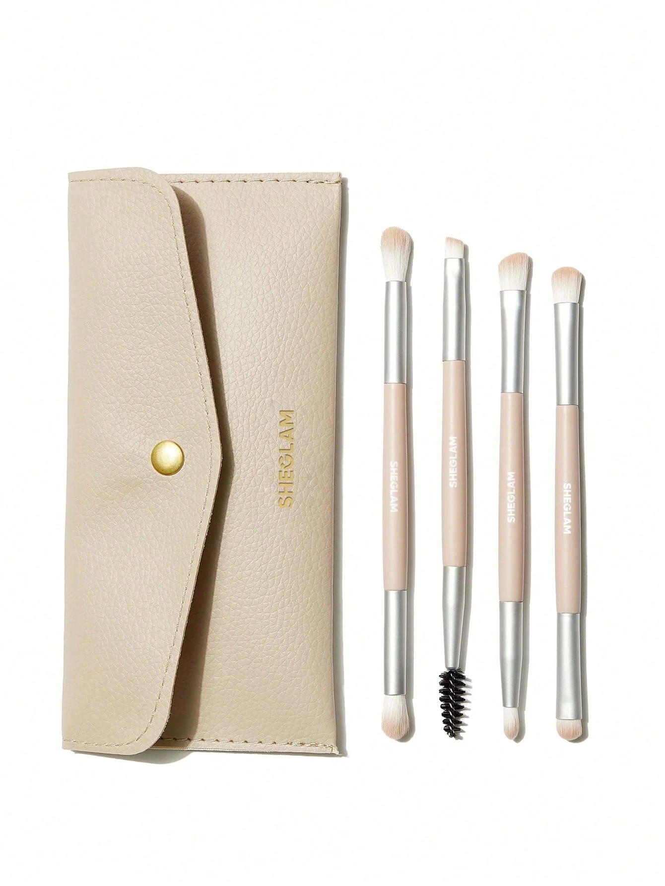 ست براش شیگلم مخصوص آرایش چشم حاوی 4 براش دو طرفه eye essential brush set ست براش شیگلم مخصوص آرایش چشم حاوی 4 براش دو طرفه eye essential brush set