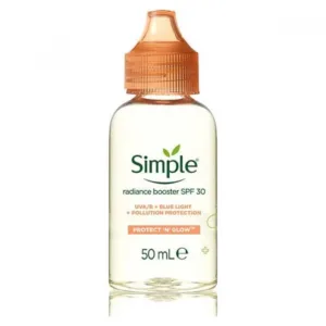 سرم روشن کننده جوانساز ضد لک سیمپل حاوی ویتامین E و روغن جلبک 50میل همراه با ضد آفتاب SPF30
