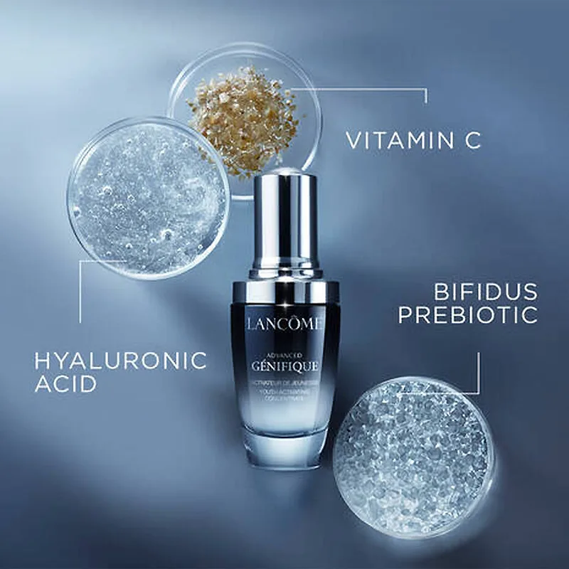 سرم درمانی جنفیک لانکوم ضد چروک آبرسان و روشن کننده قوی مناسب انواع پوست lancome genifique