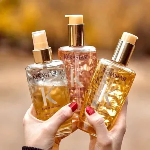 سرم مو الکسیر التایم کراستاس درخشان کننده ترمیم کننده ضد موخوره ضد حرارت Kerastase Elixir Ultime L'Huile Originale Hair Oil