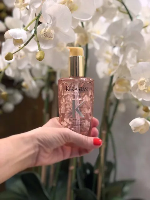 سرم مو الکسیر التایم گل رز کراستاس درخشان کننده ضد موخوره ترمیم کننده محافظت حرارت Kerastase Elixir Ultime L'Huile Rose
