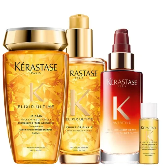 شامپو الکسیر التایم کراستاس درخشان کننده و تغذیه کننده  kerastase Bain Elixir Ultime Elixir Ultime