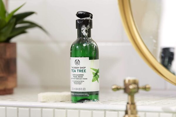 ژل شستشوی صورت درخت چای | بادی شاپ تی تری 250میل body shop tea tree gel