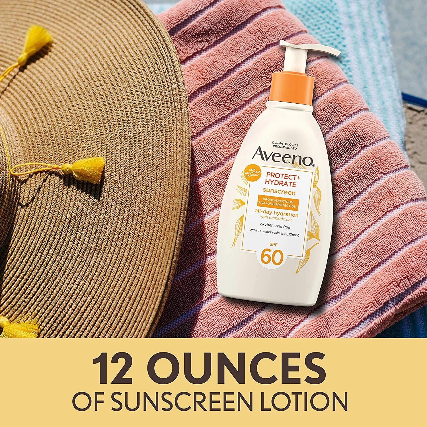 ضد آفتاب آبرسان جودوسر اوینو Aveeno ضدپیری و حساسیت و چربی مناسب بدن و صورت 354میل SPF60