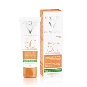 کرم ضد آفتاب بی رنگ SPF50 ویشی ضد جوش مناسب پوست چرب