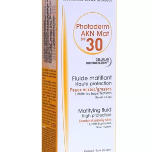 ضد آفتاب فلوئیدی AKN Mat بایودرما بی رنگ SPF 30 ضد لک و ضد جوش
