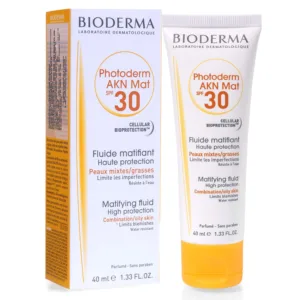 ضد آفتاب فلوئیدی AKN Mat بایودرما بی رنگ SPF 30 ضد لک و ضد جوش