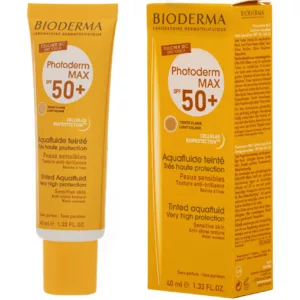ضد آفتاب فتودرم مکس آکوافلویید بایودرما بژ روشن تینت +SPF50 اصل فرانسه