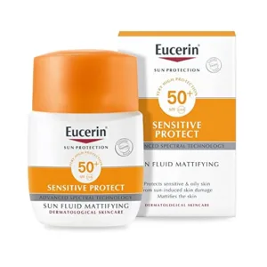 ضد آفتاب فلوئیدی مات کننده اوسرین پوست چرب و حساس ضد آب بدون چربی و عطر SPF50