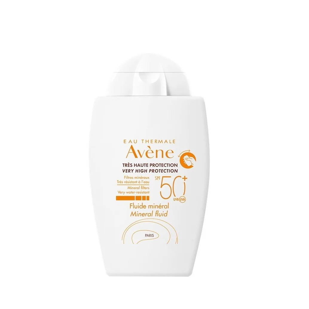 ضد آفتاب فلوئیدی مینرال اون بی رنگ مناسب پوست حساس و انواع پوست Avene Sun Very High Protection Mineral Fluid SPF50+ ضد آفتاب فلوئیدی مینرال اون بی رنگ مناسب پوست حساس و انواع پوست Avene Sun Very High Protection Mineral Fluid SPF50+