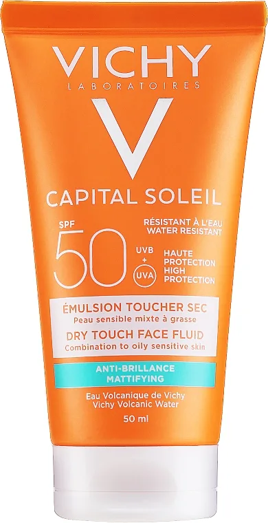 ضد آفتاب فلوئیدی آبرسان ویشی پوست مختلط تا چرب مات کننده ضد برق SPF50
