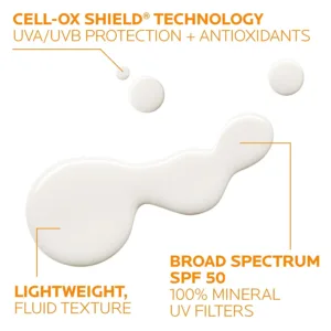 ضدآفتاب بی رنگ لاروش پوزای ضدپیری مینرال پوست حساس 50میل SPF50