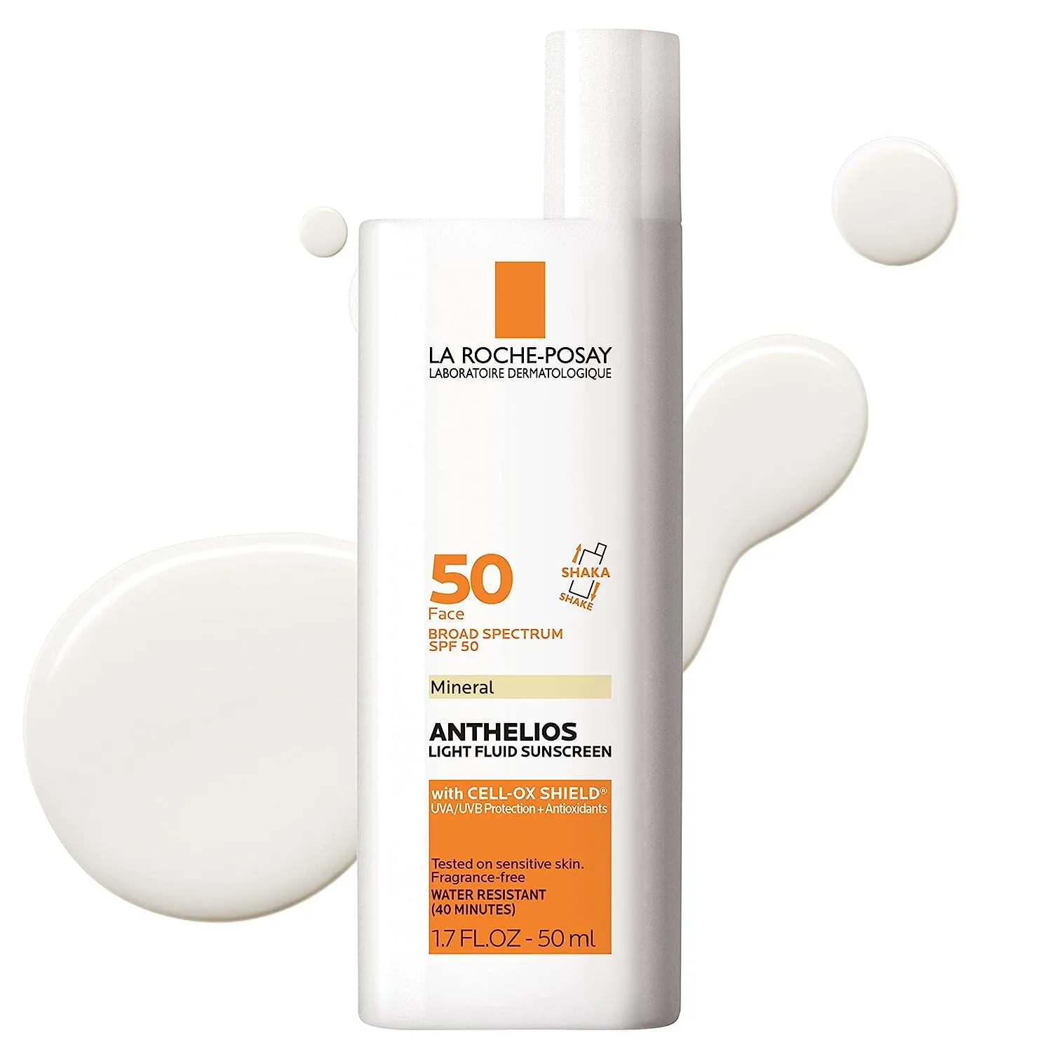 ضدآفتاب بی رنگ لاروش پوزای ضدپیری مینرال پوست حساس 50میل SPF50