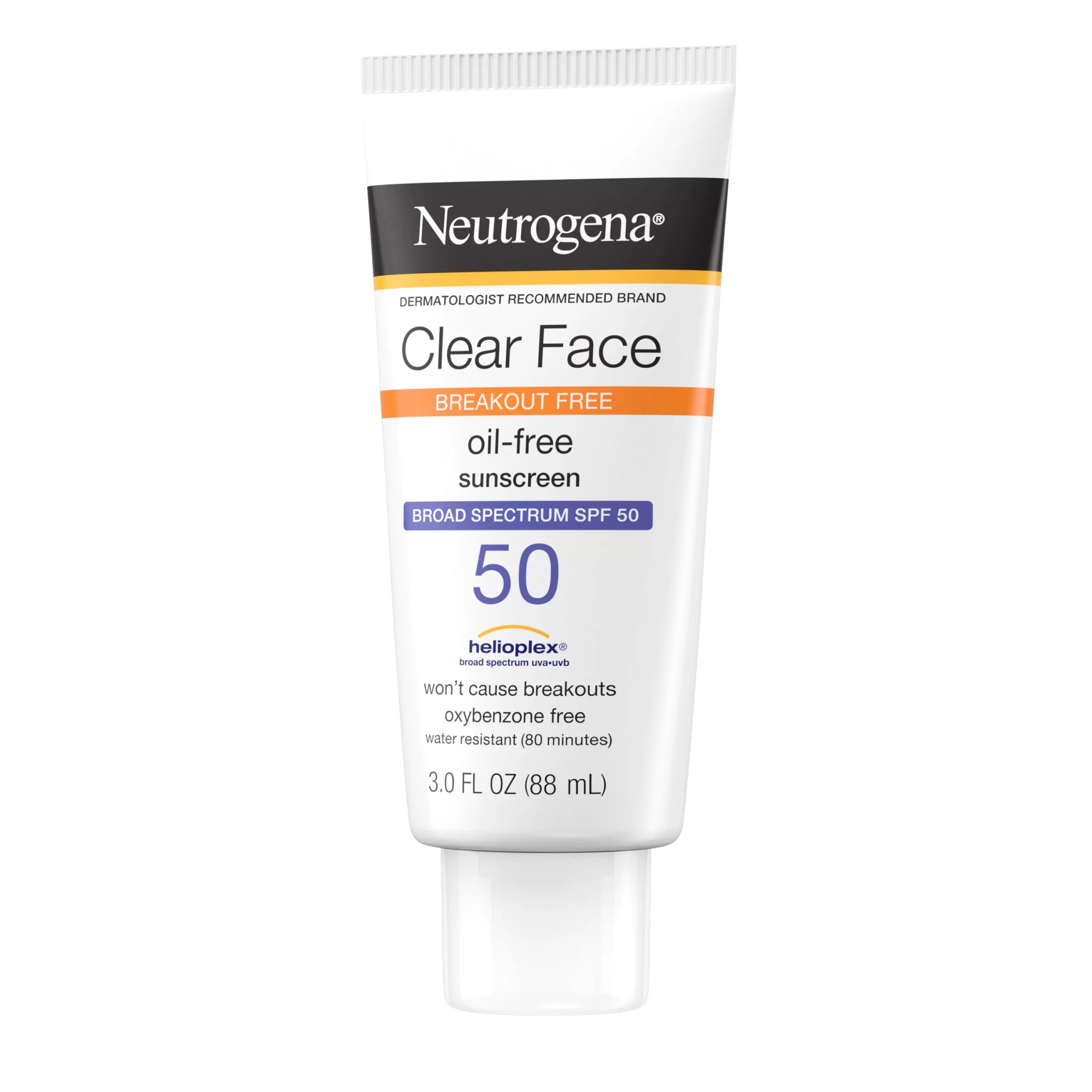 ضدآفتاب بی رنگ نیتروژینا | Clear Face سبک، مات و بدون چربی: 88میل | SPF50 ضدآفتاب بی رنگ نیتروژینا | Clear Face سبک، مات و بدون چربی: 88میل | SPF50