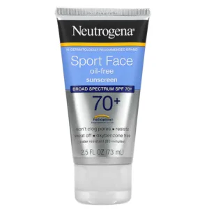 ضدآفتاب بی رنگ نیتروژینا | اسپرت فیس؛ 73میل ضدتعریق +SPF70