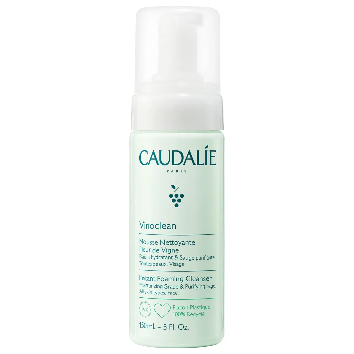 فوم شستشو صورت کدلی caudalie مناسب انواع پوست فوم شستشو صورت کدلی caudalie مناسب انواع پوست