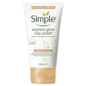 ماسک صورت سیمپل | حاوی بامبو و خاک رس ؛ simple express glow clay polish