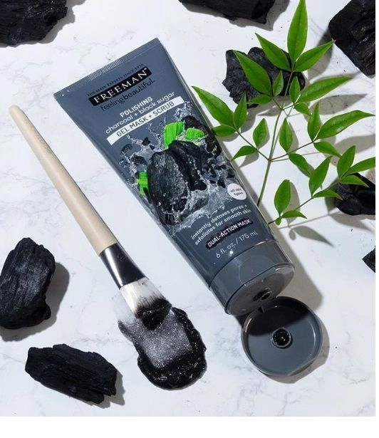 ماسک صورت ژل اسکراب فریمن حاوی  ذغال فعال و شکر سیاه