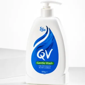 پاک کننده ملایم صورت کیو وی QV جنتل واش پوست خشک تا نرمال 500 میل