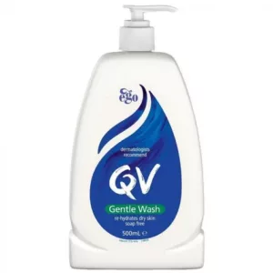 پاک کننده ملایم صورت کیو وی QV جنتل واش پوست خشک تا نرمال 500 میل