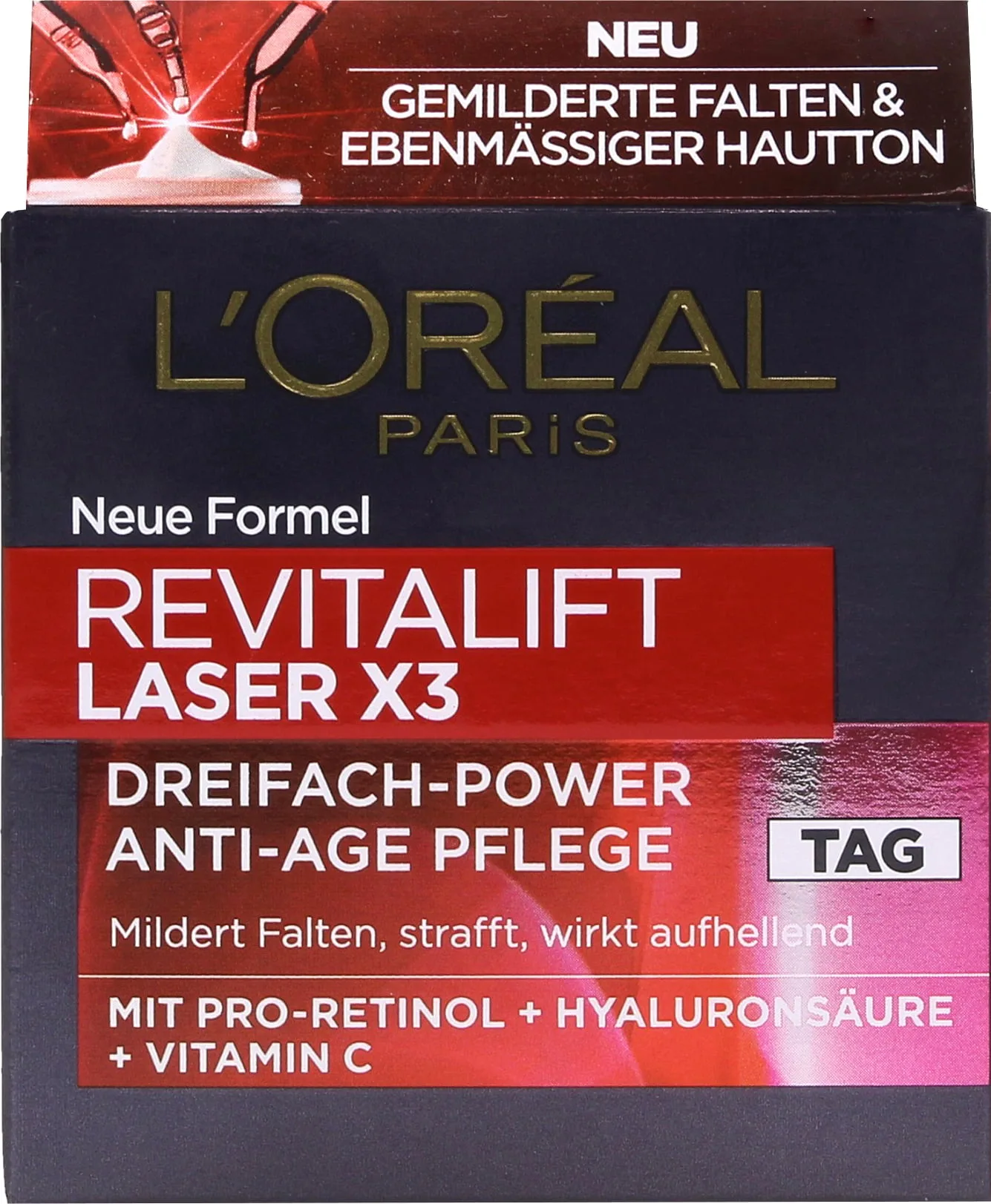 کرم روز ضد پیری لورآل ضد چروک و لیفت کننده revitalift laser renew +40 day