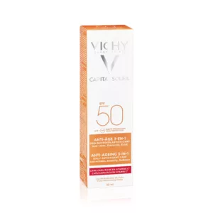 کرم ضد آفتاب بی رنگ SPF50 ویشی ضد چروک مناسب انواع پوست